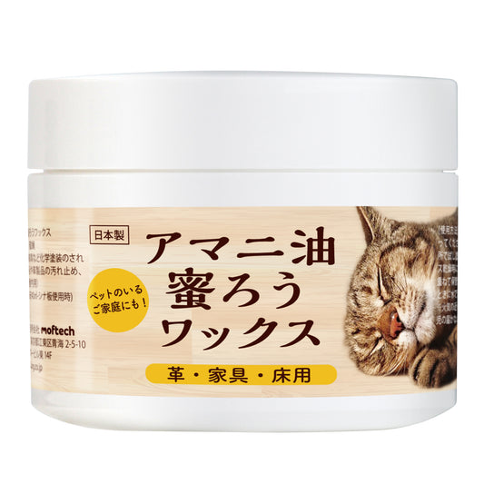 アマニ油蜜ろうワックス 猫ラベル|天然素材100% 木材・革製品の保護ワックス